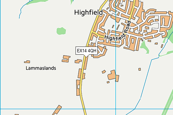 EX14 4QH map - OS VectorMap District (Ordnance Survey)