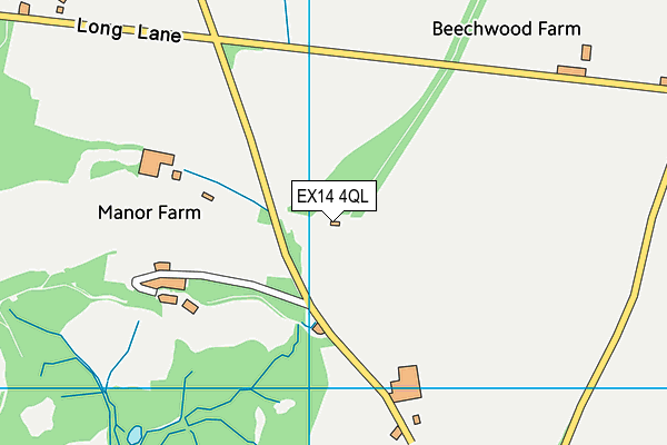 EX14 4QL map - OS VectorMap District (Ordnance Survey)