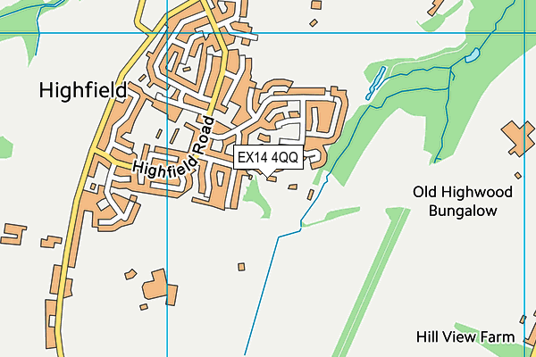 EX14 4QQ map - OS VectorMap District (Ordnance Survey)