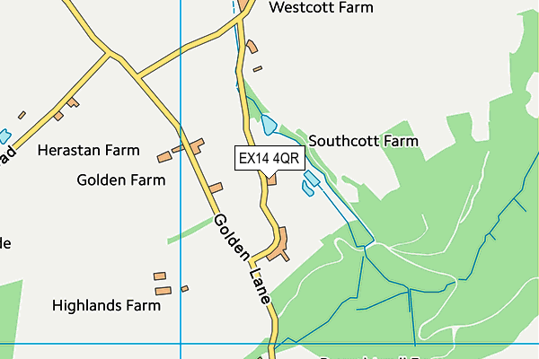 EX14 4QR map - OS VectorMap District (Ordnance Survey)