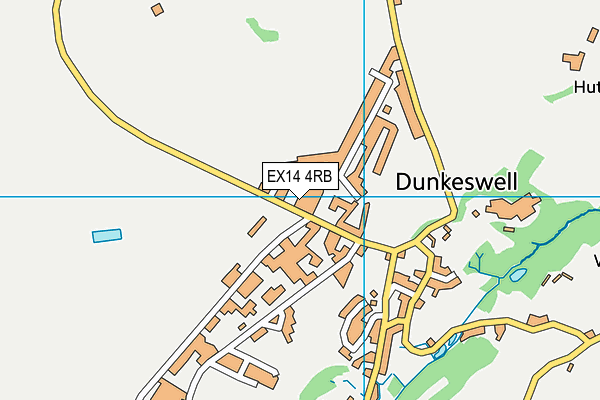 EX14 4RB map - OS VectorMap District (Ordnance Survey)