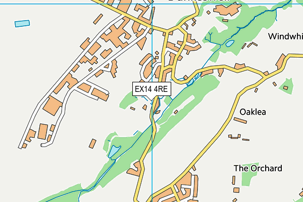 EX14 4RE map - OS VectorMap District (Ordnance Survey)