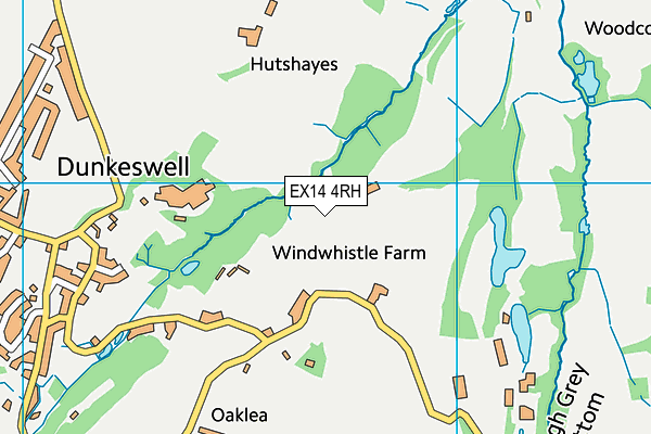 EX14 4RH map - OS VectorMap District (Ordnance Survey)