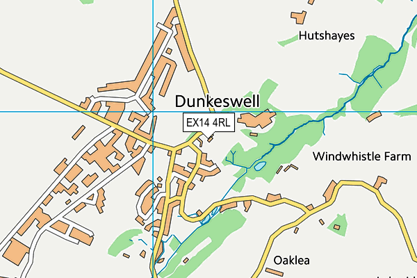 EX14 4RL map - OS VectorMap District (Ordnance Survey)