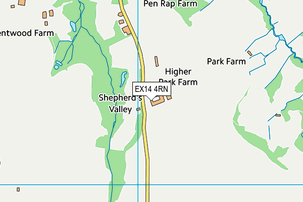 EX14 4RN map - OS VectorMap District (Ordnance Survey)