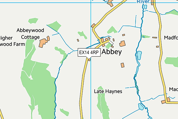 EX14 4RP map - OS VectorMap District (Ordnance Survey)