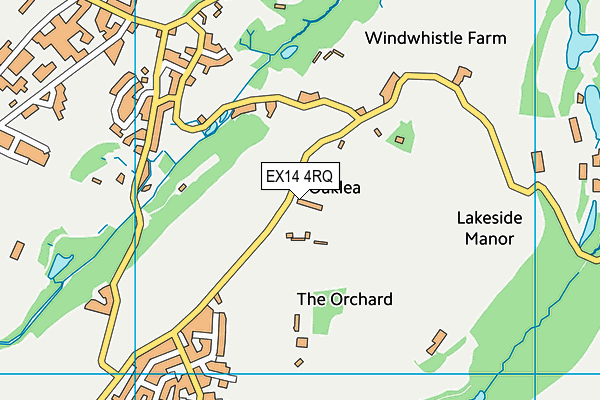 EX14 4RQ map - OS VectorMap District (Ordnance Survey)
