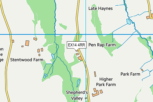 EX14 4RR map - OS VectorMap District (Ordnance Survey)