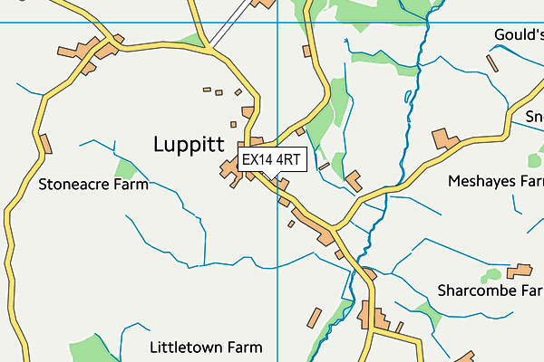 EX14 4RT map - OS VectorMap District (Ordnance Survey)