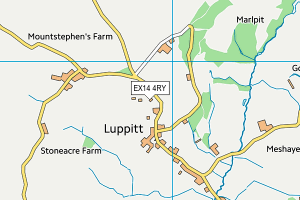 EX14 4RY map - OS VectorMap District (Ordnance Survey)