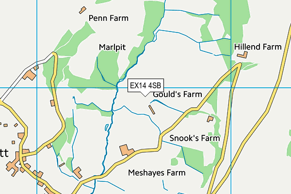 EX14 4SB map - OS VectorMap District (Ordnance Survey)