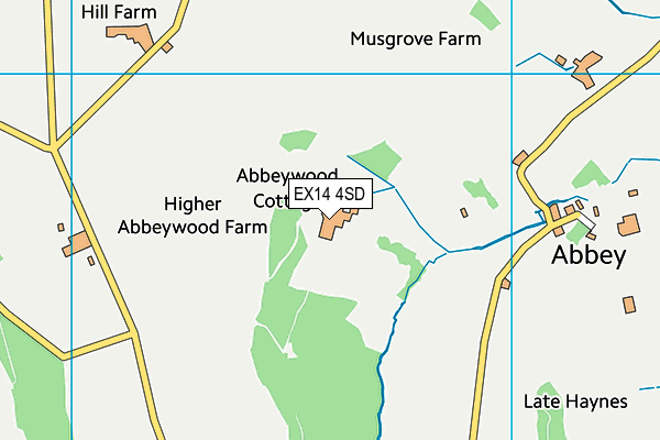 EX14 4SD map - OS VectorMap District (Ordnance Survey)