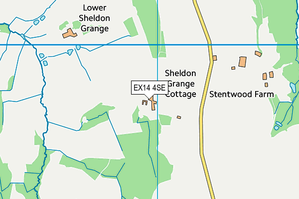 EX14 4SE map - OS VectorMap District (Ordnance Survey)