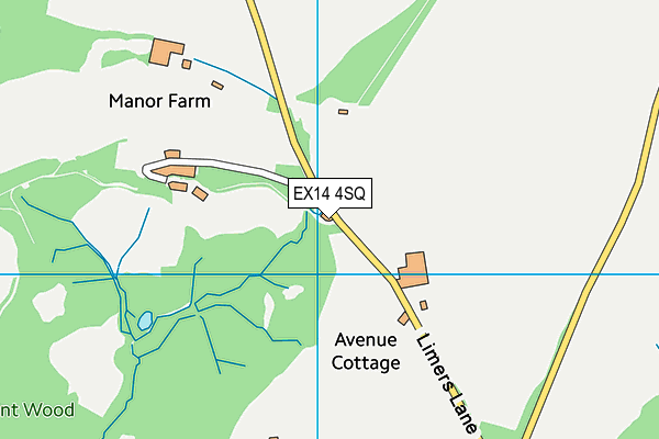 EX14 4SQ map - OS VectorMap District (Ordnance Survey)