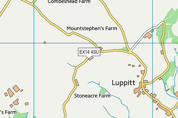 EX14 4SU map - OS VectorMap District (Ordnance Survey)