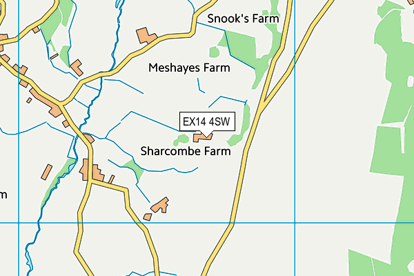 EX14 4SW map - OS VectorMap District (Ordnance Survey)