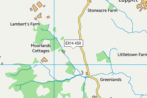 EX14 4SX map - OS VectorMap District (Ordnance Survey)