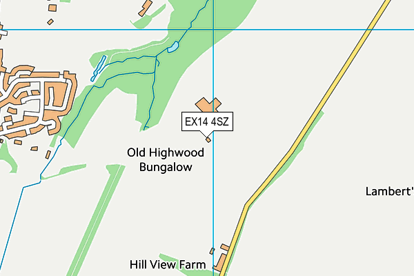 EX14 4SZ map - OS VectorMap District (Ordnance Survey)
