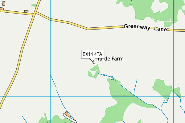 EX14 4TA map - OS VectorMap District (Ordnance Survey)