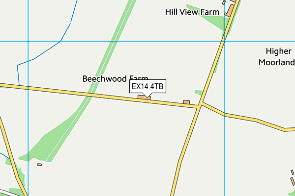 EX14 4TB map - OS VectorMap District (Ordnance Survey)