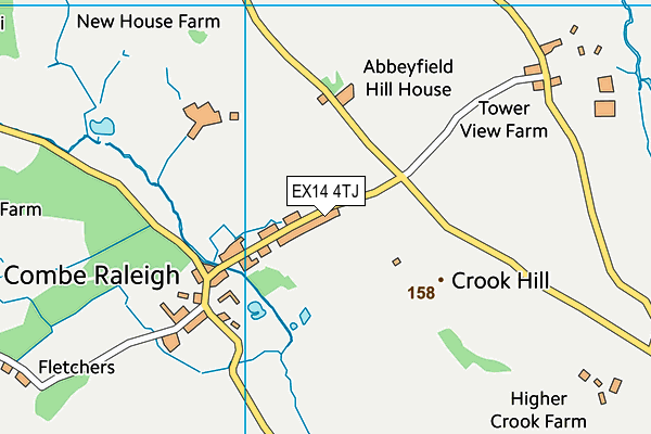 EX14 4TJ map - OS VectorMap District (Ordnance Survey)