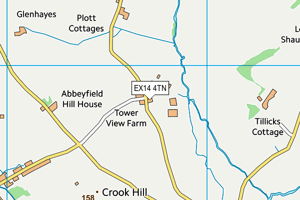 EX14 4TN map - OS VectorMap District (Ordnance Survey)