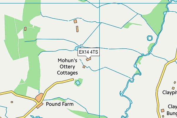 EX14 4TS map - OS VectorMap District (Ordnance Survey)