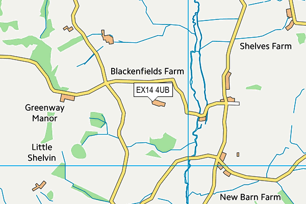 EX14 4UB map - OS VectorMap District (Ordnance Survey)