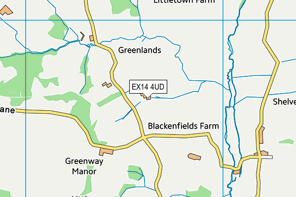 EX14 4UD map - OS VectorMap District (Ordnance Survey)