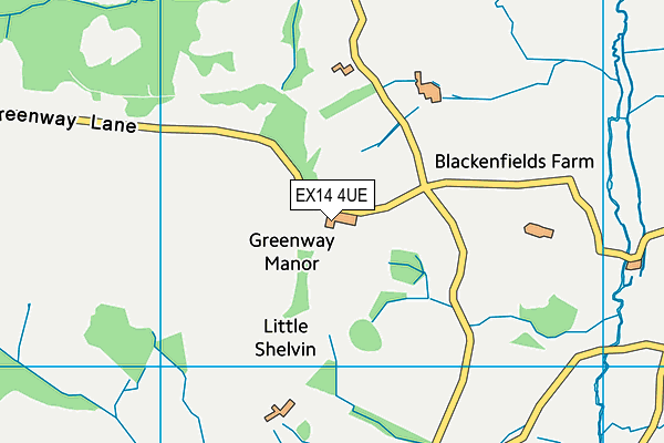 EX14 4UE map - OS VectorMap District (Ordnance Survey)