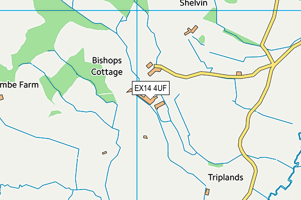 EX14 4UF map - OS VectorMap District (Ordnance Survey)