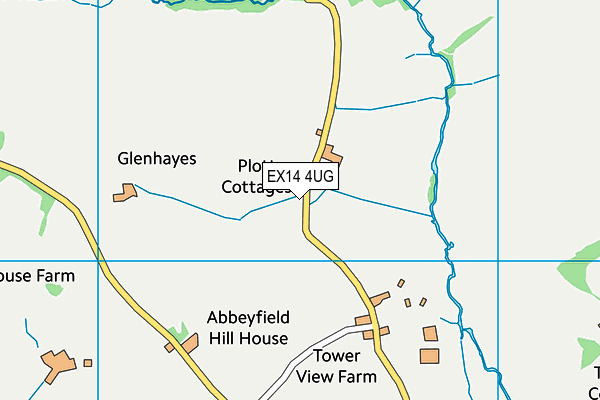 EX14 4UG map - OS VectorMap District (Ordnance Survey)