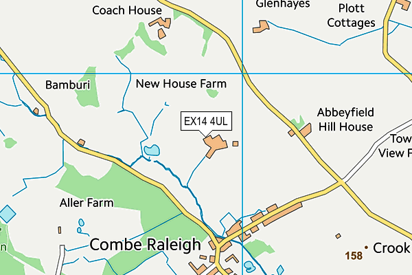 EX14 4UL map - OS VectorMap District (Ordnance Survey)