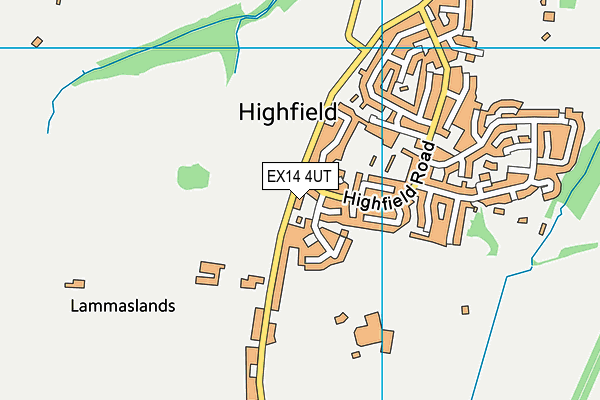 EX14 4UT map - OS VectorMap District (Ordnance Survey)