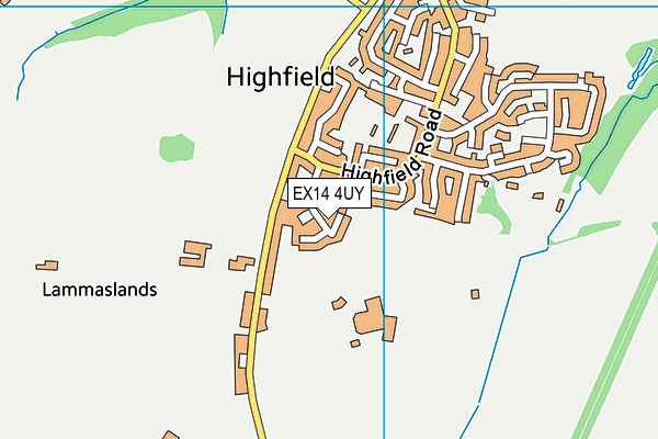 EX14 4UY map - OS VectorMap District (Ordnance Survey)