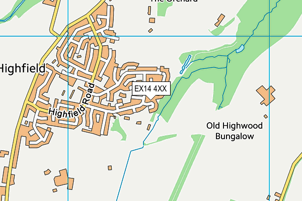 EX14 4XX map - OS VectorMap District (Ordnance Survey)