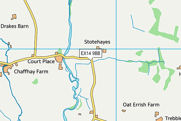 EX14 9BB map - OS VectorMap District (Ordnance Survey)