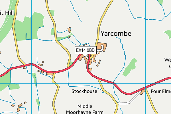 EX14 9BD map - OS VectorMap District (Ordnance Survey)