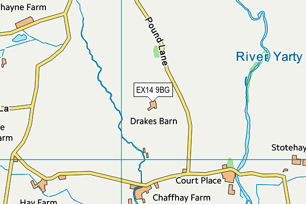 EX14 9BG map - OS VectorMap District (Ordnance Survey)