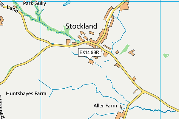 EX14 9BR map - OS VectorMap District (Ordnance Survey)