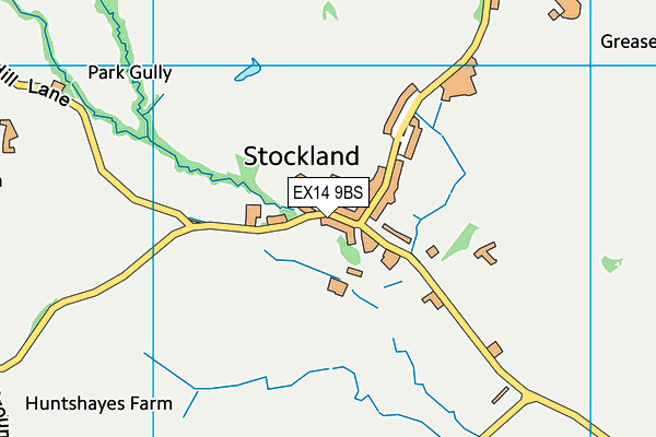 EX14 9BS map - OS VectorMap District (Ordnance Survey)