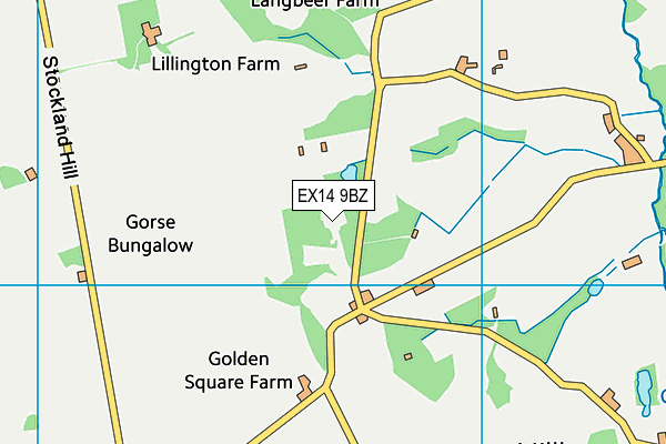 EX14 9BZ map - OS VectorMap District (Ordnance Survey)