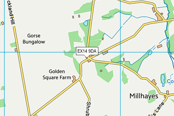 EX14 9DA map - OS VectorMap District (Ordnance Survey)