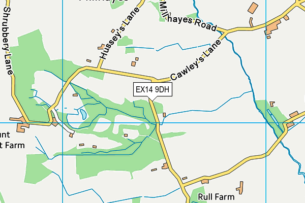 EX14 9DH map - OS VectorMap District (Ordnance Survey)