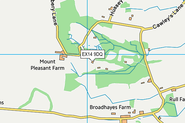 EX14 9DQ map - OS VectorMap District (Ordnance Survey)