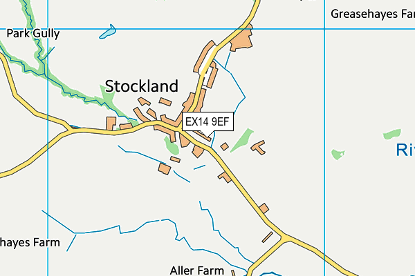 Stockland Victory Hall map (EX14 9EF) - OS VectorMap District (Ordnance Survey)