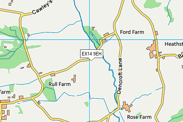 EX14 9EH map - OS VectorMap District (Ordnance Survey)