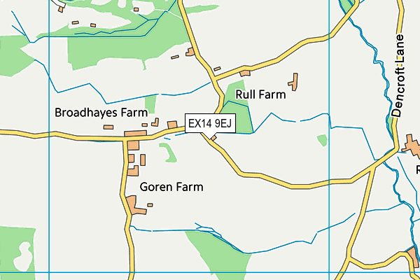 EX14 9EJ map - OS VectorMap District (Ordnance Survey)