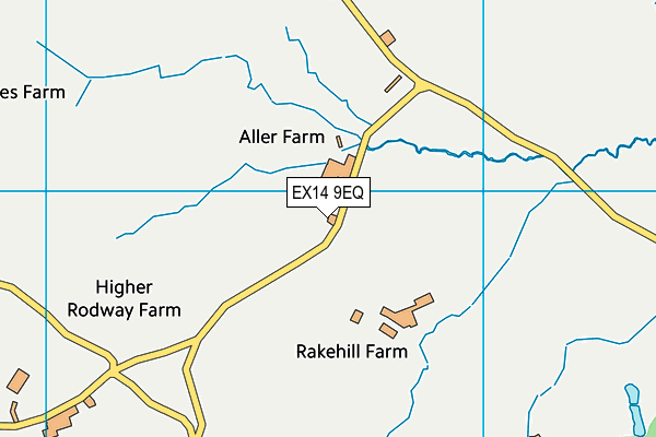 EX14 9EQ map - OS VectorMap District (Ordnance Survey)