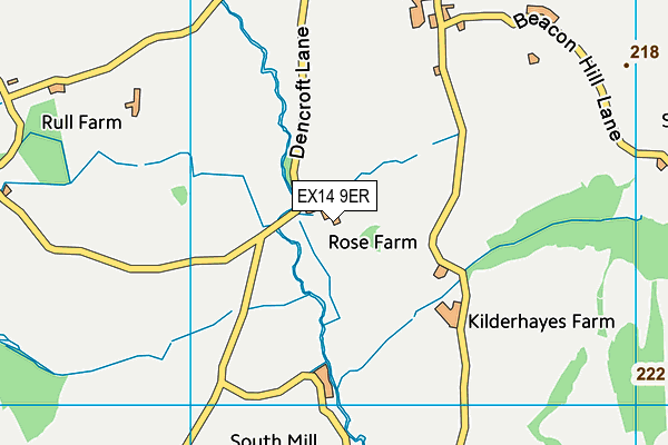 EX14 9ER map - OS VectorMap District (Ordnance Survey)